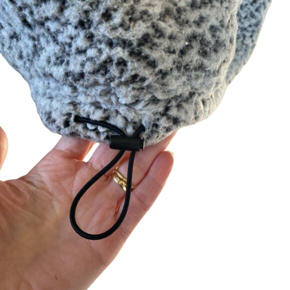 Victoria's Secret PINK women's black and white sherpa quarter zip pullover - Picture 8 of 9